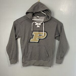 Purdue Boilermakers Sweatshirt Womens Medium Lace Up Hoodie Pullover‎ Drawstring